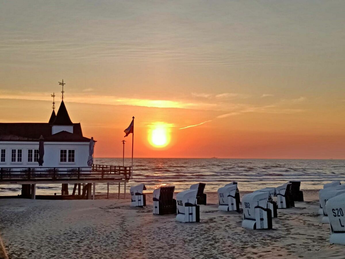 Sonnenaufgang der Seebrücke Ahlbeck