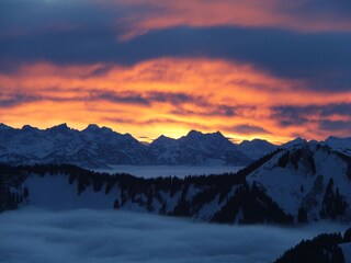 Nebel über dem Tegernsee