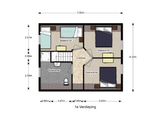 Bungalow Wervershoof Grondplan 27