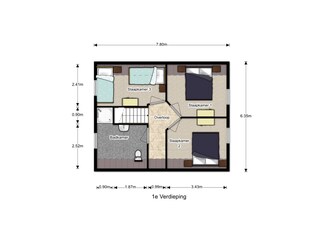 Bungalow Wervershoof Grondplan 34