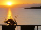 Sonnenaufgang mit Blick aus der Ferienwohnung