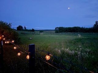 Spielfeld bei Dämmerung