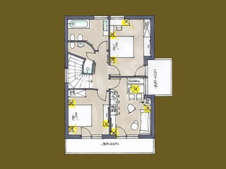 Appartamento per vacanze San Cassiano Pianta del piano 18