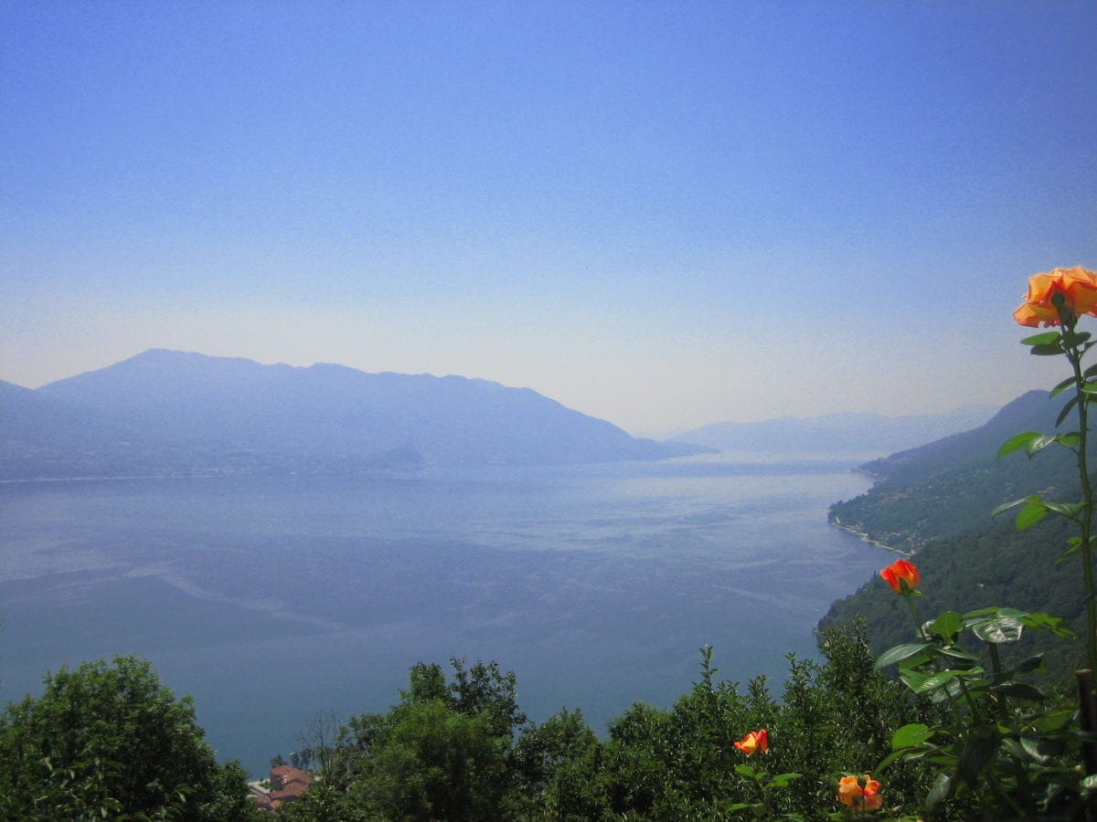 Blick auf den Lago Maggiore von der Terrasse