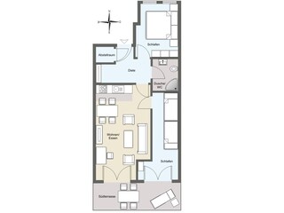 Ferienwohnung Juist Grundriss 35