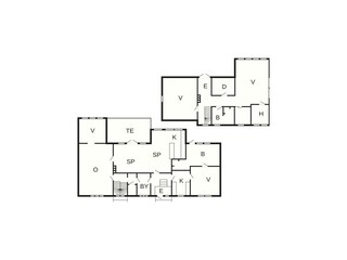 Casa de vacaciones Hulterstad Plano de planta 50