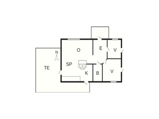 Vakantiehuis Ellös Grondplan 21