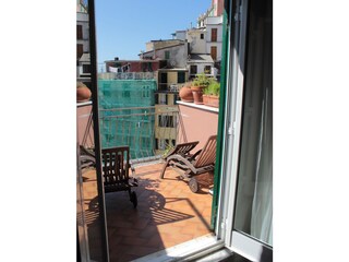 View from Master bedroom on lower terrace 2