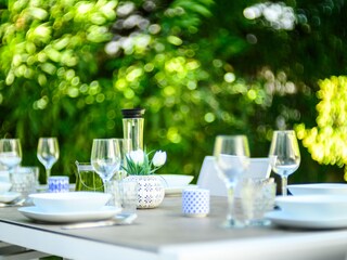 Outdoor dining table