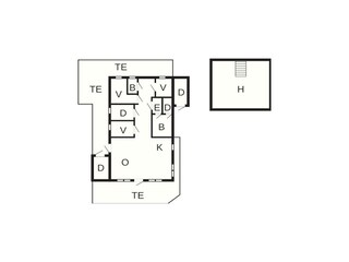 Vakantiehuis Edland Grondplan 5