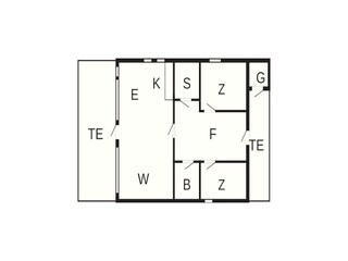 Vakantiehuis Henne Strand Grondplan 2