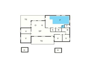 Vakantiehuis Tversted Grondplan 32