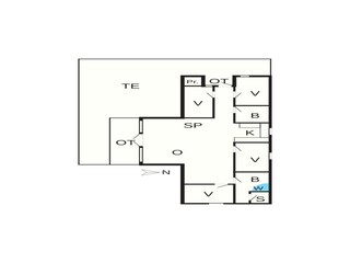 Vakantiehuis Sydals Grondplan 44