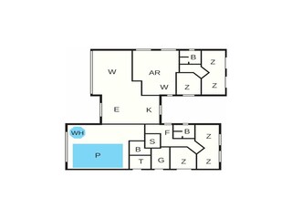 Vakantiehuis Blåvand Grondplan 3