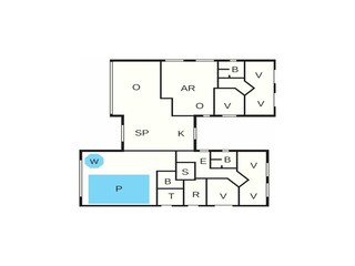 Casa per le vacanze Blåvand Pianta del piano 39