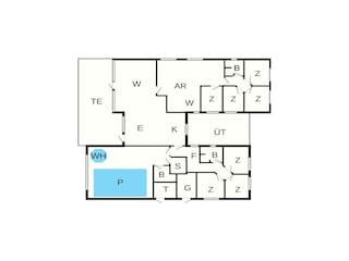 Vakantiehuis Blåvand Grondplan 3