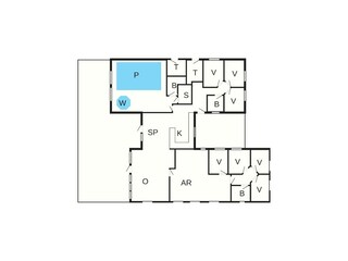 Vakantiehuis Vejby Strand Grondplan 9
