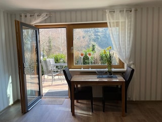 Blick zum Freisitz