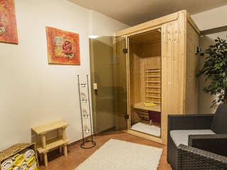 Infrared sauna.