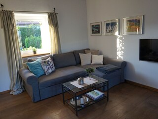 Sitzecke mit Ausziehcouch (140m x 200m)