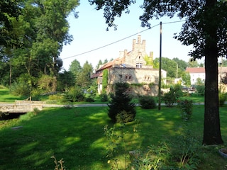 Blick auf die Ferienwohnungen