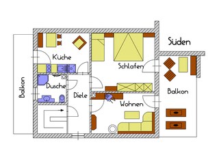 Appartamento per vacanze Grainau Pianta del piano 29
