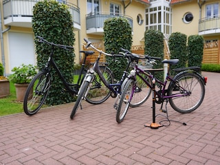 3 Fahrräder zur freien Benutzung + Fahrradpumpe
