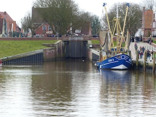 der Hafen mit Sieltor