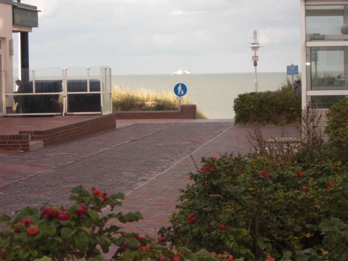 Blick vom Balkon auf die Nordsee