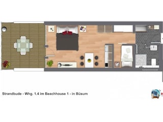 Ferienwohnung Büsum Grundriss 22