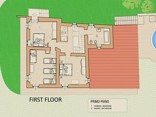 Villa San Lorenzo in Campo Pianta del piano 30