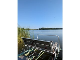 Ausblick vom Tretboot am Steg