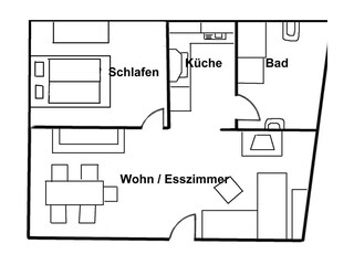 Grundriss Ferienwohnung Auszeit