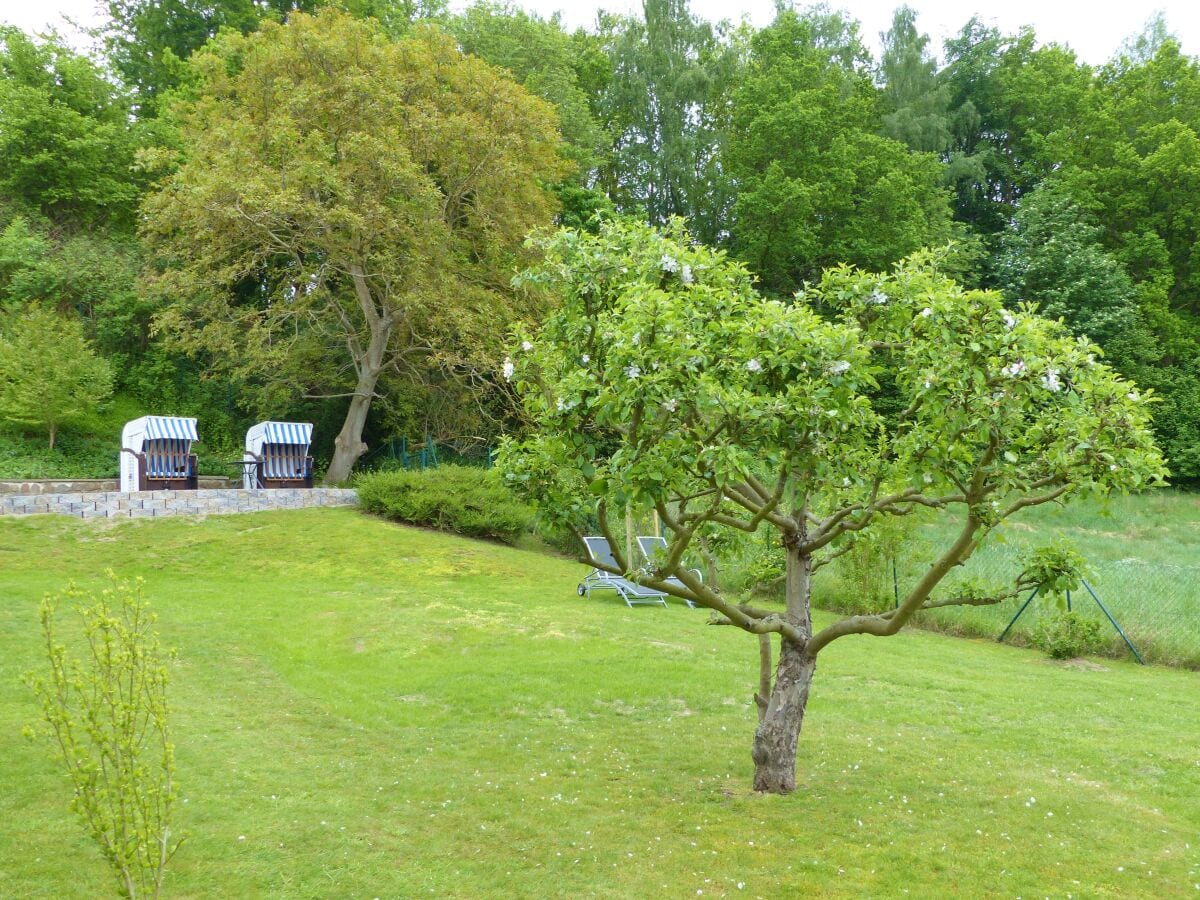 Der Garten mit Strandkörben