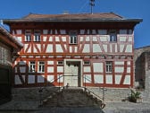 Stone staircase and house entrance