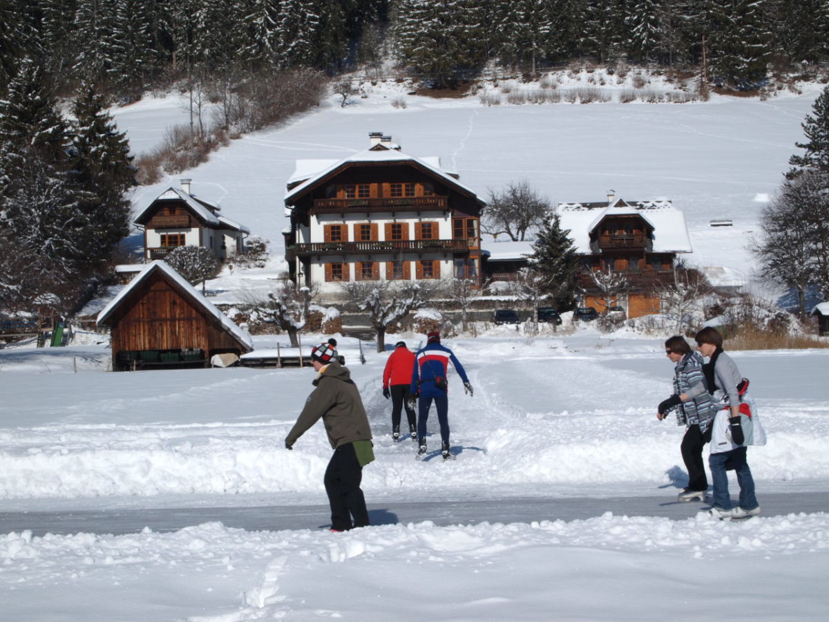 Farmhouse Obergasserhof with the Ice skating area