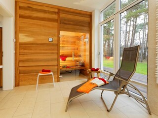 Sauna im Wellnessbereich