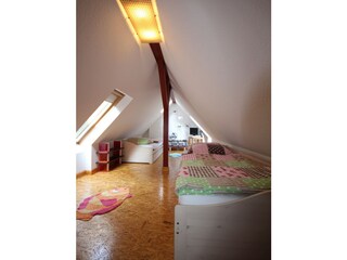 Galeriebereich mit vier Schlafmöglichkeiten
