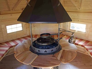 Grillkota von innen