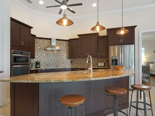 open kitchen of the villa in Cape Coral, Florida