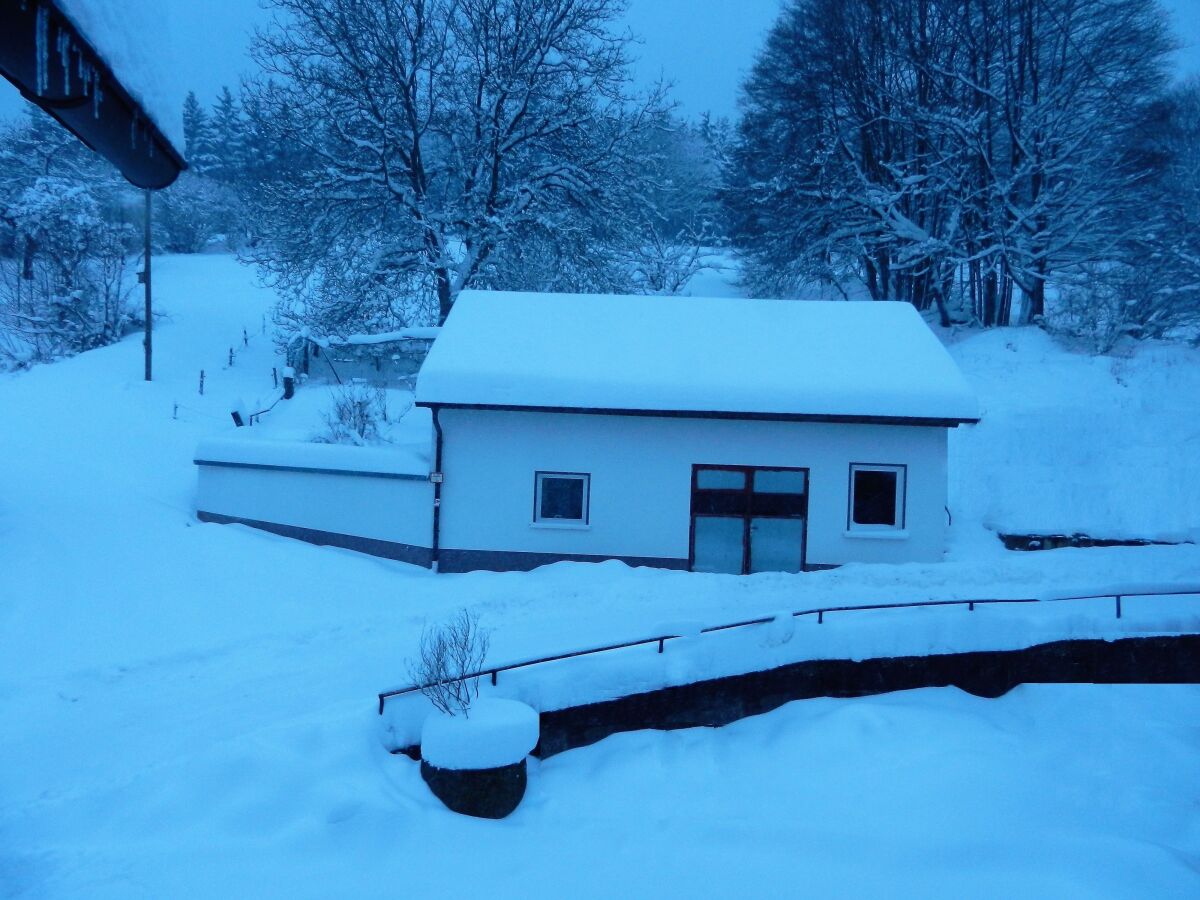 Einfahrt zum Hof im Winter 2012