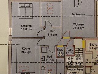 Grundriss der Wohnung