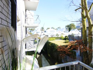 Aussicht vom Balkon - Mini-Meerblick
