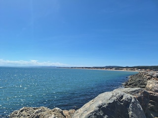 Blick auf Narbonne-Plage vom Hafen aus