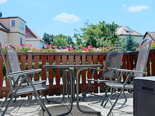 Blick raus auf den Balkon - Ferienwohnung 1