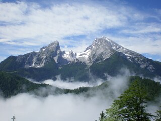 Ausblick vom Grünstein zum Watzmann