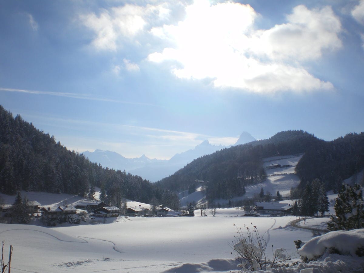 Ausblick auf den Watzmann im Winter