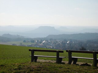 Aussicht vom Hohburkersdorfer Rundblick auf Rathewalde