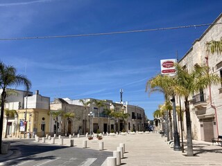 The square in Maruggio, the nearest town