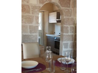 Dining room and kitchen